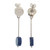 Natural Sodalite Dangle Earrings 'High Point in Blue'