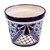 Small Cobalt Ceramic Flower Pot 6.25 Inch Diameter 'Cobalt Garden'