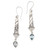 Handmade Sterling Silver and Blue Topaz Dangle Earrings 'Blue Lantern'