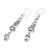 Handmade Sterling Silver and Blue Topaz Dangle Earrings 'Blue Lantern'