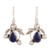 Pearl and Lapis Lazuli Earrings Sterling Silver Jewelry 'Tropical Fruit'