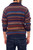 Men's 100 Alpaca Wool Striped Zip Collar Pullover Sweater 'Mountain Life'