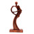 Hand Made Figurative Suar Wood Statuette 'Hug Me'