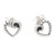 Sterling Silver Heart-Motif Stud Earrings 'Small Heart'