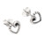 Sterling Silver Heart-Motif Stud Earrings 'Small Heart'