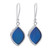 Blue Hydrangea Leaf Earrings 'Nature's Gem in Blue'