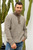 Men's Pullover Sweater in Polyester and Baby Alpaca 'Reclaimed Chic'