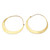 Hand Made Gold-Plated Brass Endless Hoop Earrings 'Hula Hoop'