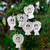 Cotton and Bamboo Angel Holiday Ornaments Set of 6 'Snow Angels'