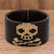 Black Skull Motif Cuff Bracelet 'Deadly One'