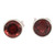 Garnet and Sterling Silver Stud Earrings 'Red Night'