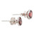 Garnet and Sterling Silver Stud Earrings 'Red Night'