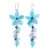 Amazonite and Cultured Pearl Floral Earrings 'Petal Passion in Seafoam'