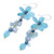 Amazonite and Cultured Pearl Floral Earrings 'Petal Passion in Seafoam'