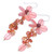 Aventurine and Cultured Pearl Floral Earrings 'Petal Passion in Orange'