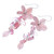 Pink Quartz and Cultured Pearl Floral Earrings 'Petal Passion in Pink'