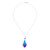 Blue and Purple Orchid Petal Pendant Necklace 'Bloom Basket in Blue'