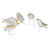 White Wood Dove Ornaments Set of 5 'Hope Doves'