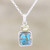 Hand Made Citrine and Sterling Silver Pendant Necklace 'Day Party in Blue'