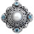 Handmade Pearl and Blue Topaz Silver Earrings 'Mahameru'