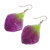Gold-Plated Orchid Petal Dangle Earrings 'Summer Treat in Berry'