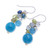 Peridot and Cultured Pearl Dangle Earrings 'Earth from Space'