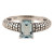 Sterling Silver and Blue Topaz Solitaire Ring 'Ancient Beauty'