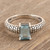 Sterling Silver and Blue Topaz Solitaire Ring 'Ancient Beauty'