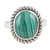 Green Malachite and Sterling Silver Cocktail Ring 'Green Flash'