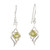 Peridot and Sterling Silver Dangle Earrings 'Leafy Green'