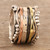 Sterling Silver and Copper Meditation Spinner Ring 'Dotted Glory'