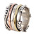 Sterling Silver and Copper Meditation Spinner Ring 'Dotted Glory'