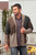 Men's 100 Alpaca Multicolored Sweater in Earth Tones 'Andes Patchwork'