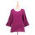 Asymmetrical Cut Burgundy Cotton Gauze Blouse 'Too Cool in Mulberry'