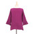 Asymmetrical Cut Burgundy Cotton Gauze Blouse 'Too Cool in Mulberry'