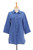 Blue Cotton Gauze Shirt from Thailand 'Periwinkle Pintucks'