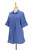 Blue Cotton Gauze Shirt from Thailand 'Periwinkle Pintucks'