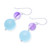 Handcrafted Amethyst and Quartz Dangle Earrings 'Fancy Candies'
