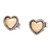 Gold-Plated Sterling Silver Heart-Motif Stud Earrings 'Shimmering Love'