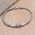 Gold-Accented Sterling Silver Chain Bracelet 'Happy at Heart'