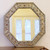 Nickel On Brass Glass Inlay Wall Mirror 23x23 In 'Elegance'