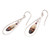 Sterling Silver and Garnet Dangle Earrings 'Feather in Your Cap'