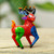 Hand Painted Deer Alebrije Sculpture 'Bold Deer'