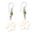 Sterling Silver and Peridot Floral Dangle Earrings 'Springtime Frangipani'