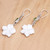 Sterling Silver and Peridot Floral Dangle Earrings 'Springtime Frangipani'