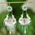 Natural Turquoise Dove Motif Earrings 'Traditional Taxco'