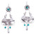 Natural Turquoise Dove Motif Earrings 'Traditional Taxco'