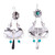 Natural Turquoise Dove Motif Earrings 'Traditional Taxco'