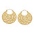 Hand Crafted Gold-Plated Brass Hoop Earrings 'Spinning Mind'
