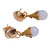 Seashell Motif Moonstone Earrings 'Moonlit Sea'